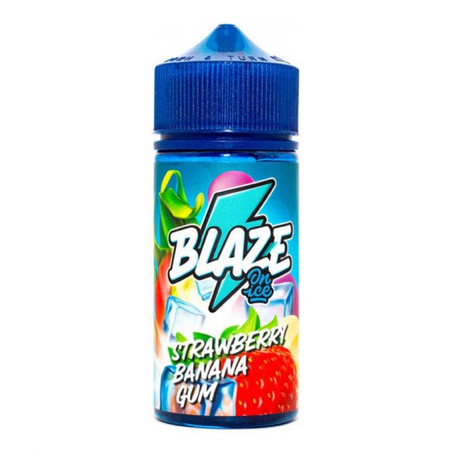 Жидкость для вейпа / BLAZE ON ICE Strawberry Banana Gum 3mg 100ml