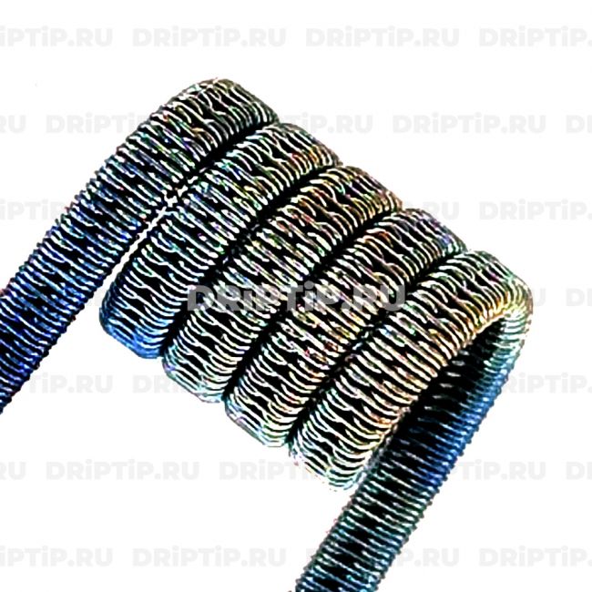 Комплектующие / Staggered Fused 2*0,45SS+0,15SS(NiCr), 3 мм, 5 витков, 0.08 ом Мех