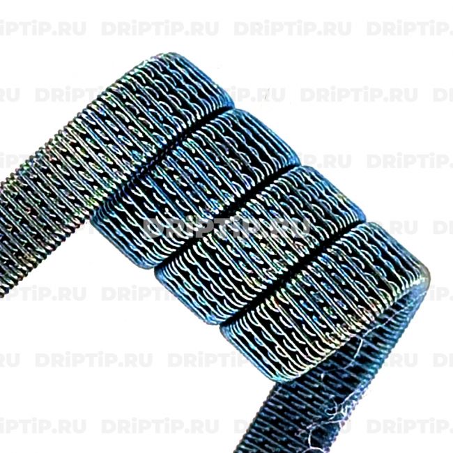 Комплектующие / Quad Staggered Fused Clapton 4*0.36 К +0.15 NiCr, 2,7 мм, 4 витка, 0.10-0.11 ом Плата