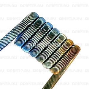 Fused Clapton 2*0,4SS+0,1NiCr, 3 мм, 7 витков, 0.13 ом Плата