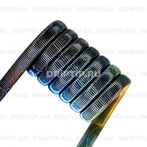 Fused Clapton 2*0,4NiCr+0,1NiCr, 3 мм, 7 витков, 0.14-0.16 ом Плата