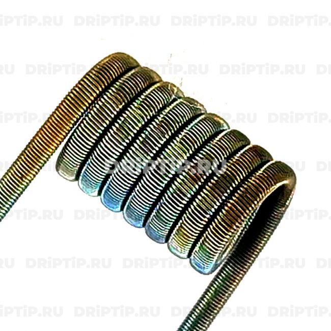 Комплектующие / Fused Clapton 2*0,3SS+0,1NiCr, 3 мм, 8 витков, 0.26 ом Плата